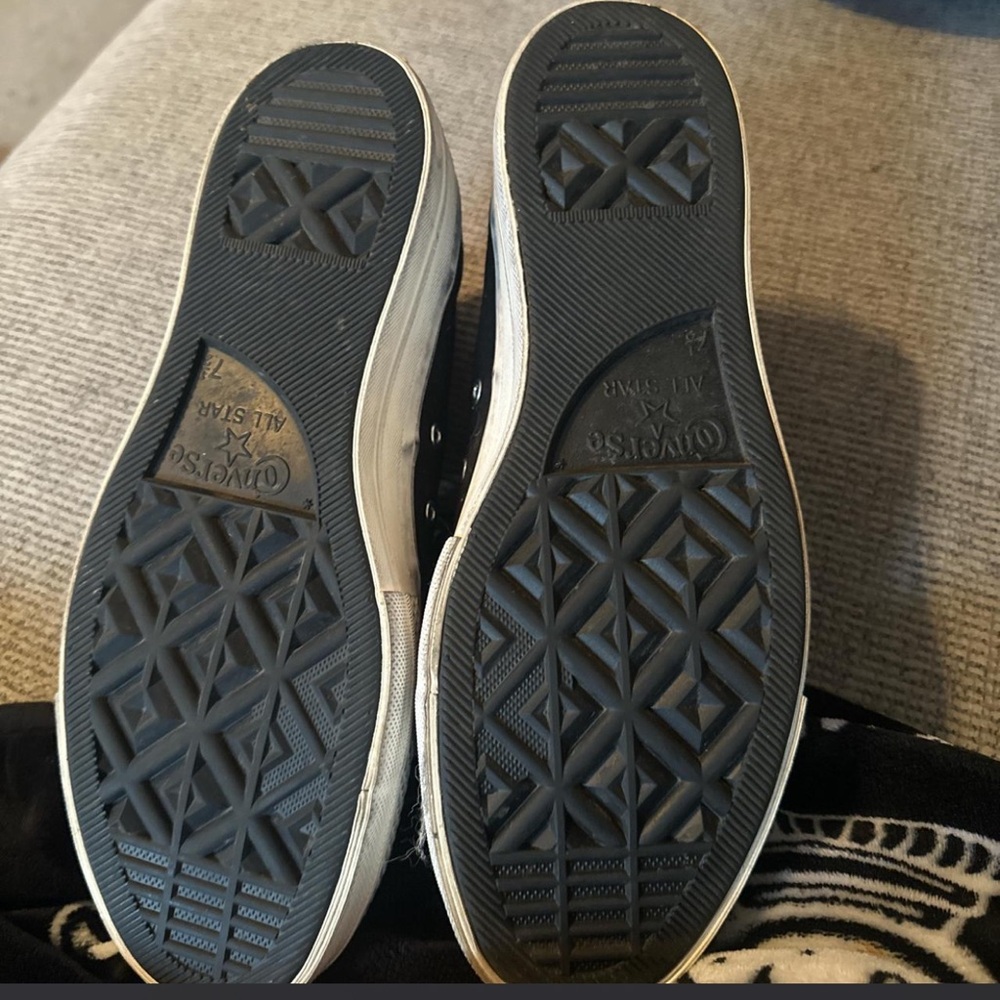Converse Black and White High-Top Sneakers - Picture 6 of 6
